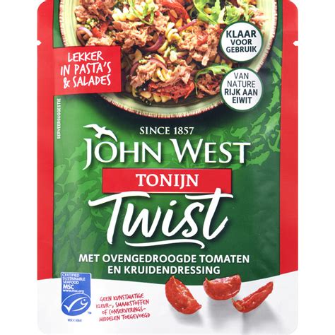 John West Twist tonijn ovengedroogde tomaat .